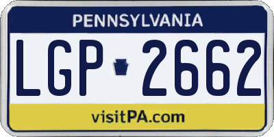 PA license plate LGP2662