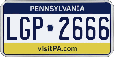PA license plate LGP2666