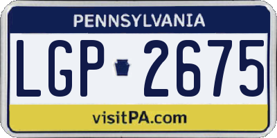 PA license plate LGP2675