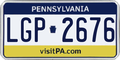 PA license plate LGP2676
