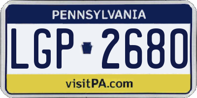 PA license plate LGP2680