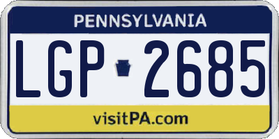 PA license plate LGP2685