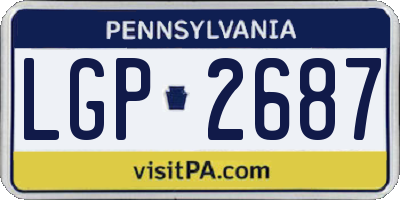 PA license plate LGP2687