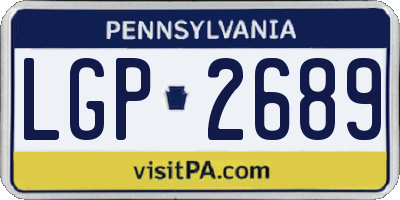 PA license plate LGP2689