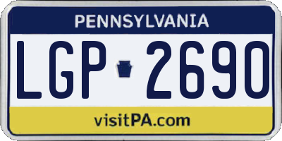 PA license plate LGP2690
