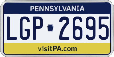 PA license plate LGP2695