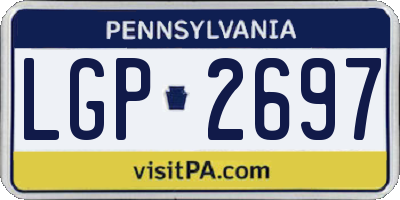 PA license plate LGP2697