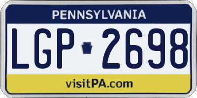 PA license plate LGP2698