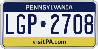 PA license plate LGP2708