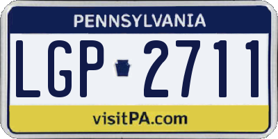 PA license plate LGP2711