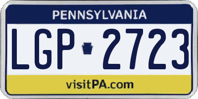 PA license plate LGP2723