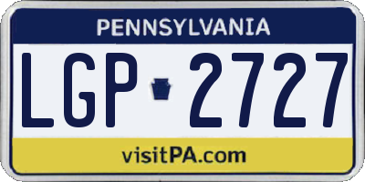 PA license plate LGP2727
