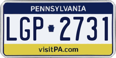 PA license plate LGP2731