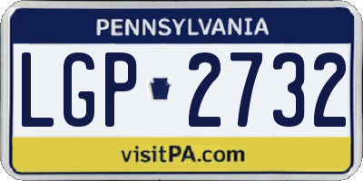 PA license plate LGP2732