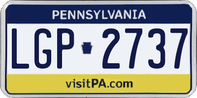 PA license plate LGP2737
