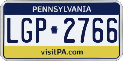 PA license plate LGP2766