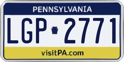 PA license plate LGP2771