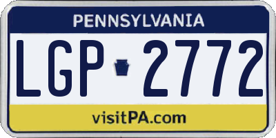 PA license plate LGP2772