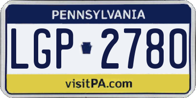 PA license plate LGP2780