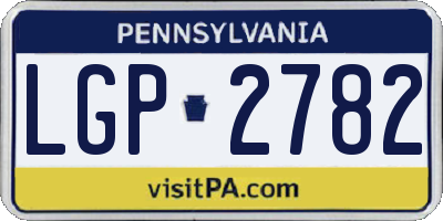 PA license plate LGP2782