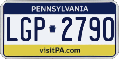 PA license plate LGP2790
