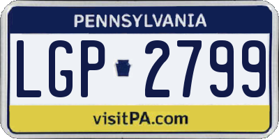 PA license plate LGP2799