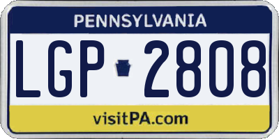 PA license plate LGP2808