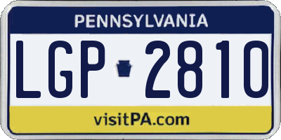 PA license plate LGP2810