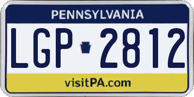 PA license plate LGP2812