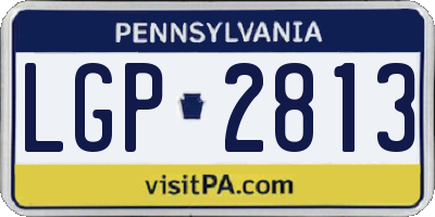 PA license plate LGP2813