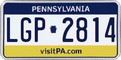 PA license plate LGP2814