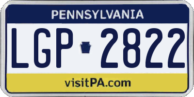 PA license plate LGP2822