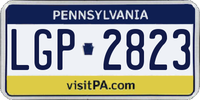 PA license plate LGP2823