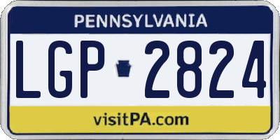 PA license plate LGP2824