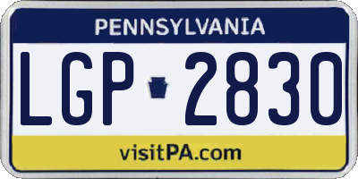 PA license plate LGP2830