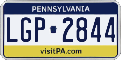 PA license plate LGP2844