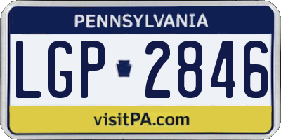 PA license plate LGP2846