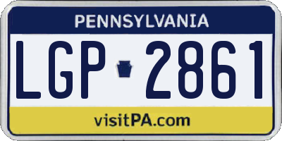 PA license plate LGP2861