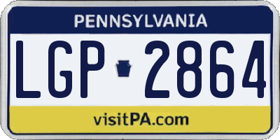 PA license plate LGP2864