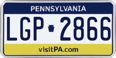 PA license plate LGP2866