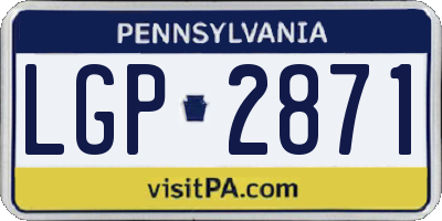 PA license plate LGP2871