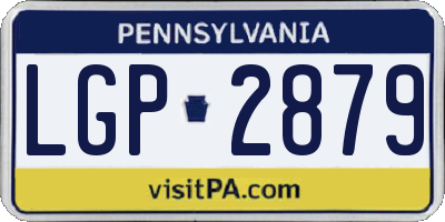PA license plate LGP2879