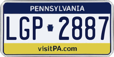 PA license plate LGP2887