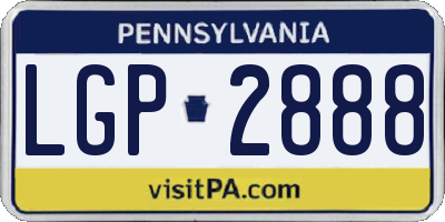 PA license plate LGP2888