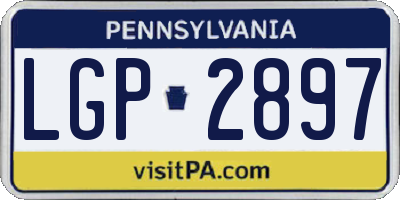 PA license plate LGP2897