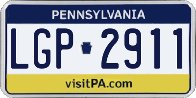 PA license plate LGP2911