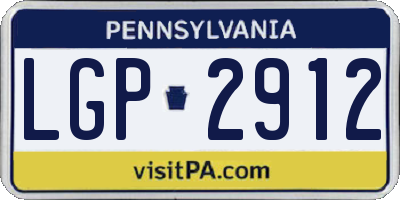 PA license plate LGP2912