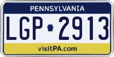 PA license plate LGP2913