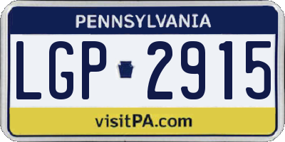 PA license plate LGP2915