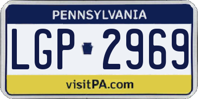 PA license plate LGP2969
